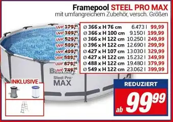 CENTERSHOP Bestway Framepool STEEL PRO MAX Angebot