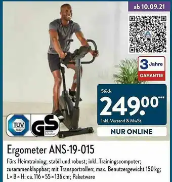 Aldi Nord Ergometer Ans-19-015 Angebot