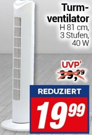 CENTERSHOP Turmventilator Angebot