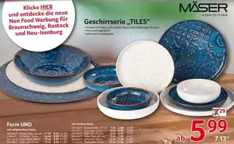 Selgros MÄSER Geschirrserie ,,TILES" Angebot