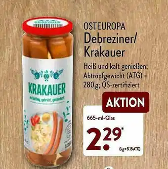 Aldi Nord Osteuropa Debreziner Krakauer Angebot