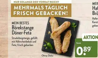 Aldi Nord Mein Bestes Börekstange Döner-feta Angebot