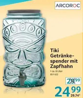 Selgros ARCOROC Tiki Getränkespender mit Zapfhahn Angebot