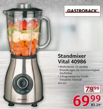 Selgros GASTROBACK Standmixer Vital 40986 Angebot