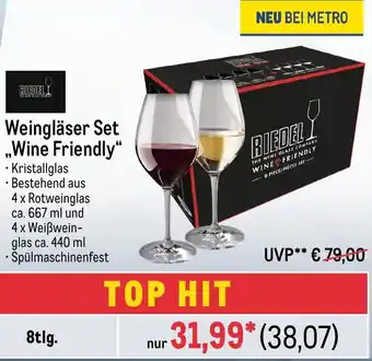 METRO RIEDEL Weingläser Set „Wine Friendly" 8tlg. Angebot