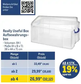 METRO Really Useful Box Aufbewahrungsbox Angebot