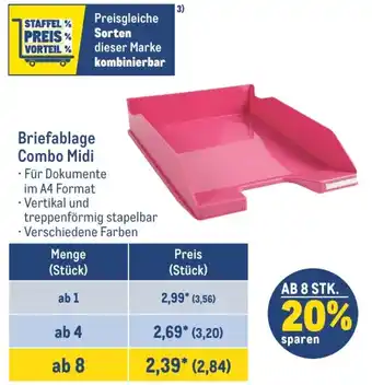 METRO Briefablage Combo Midi Angebot