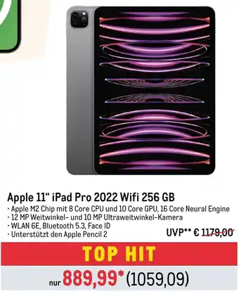 METRO Apple 11" iPad Pro 2022 Wifi 256 GB Angebot