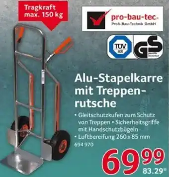 Selgros Alu-Stapelkarre mit Treppenrutsche Angebot