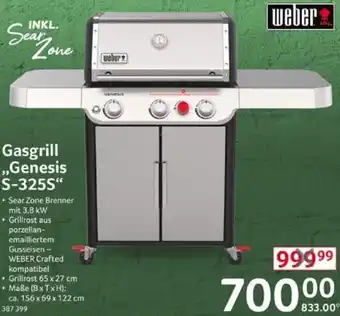 Selgros weber Gasgrill ,,Genesis S-325S" Angebot