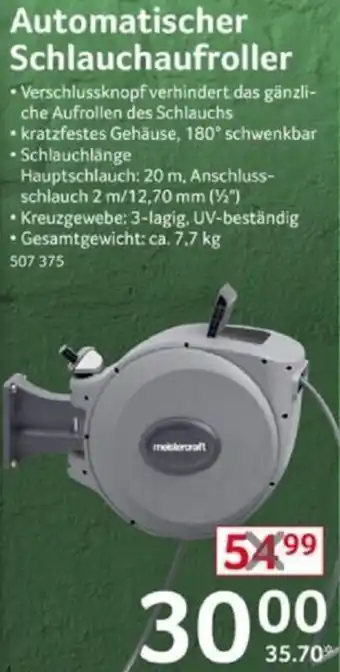 Selgros Automatischer Schlauchaufroller Angebot