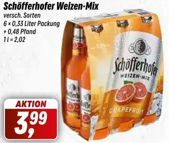 Simmel Schöfferhofer Weizen-Mix 6 x 0,33 Liter Packung Angebot