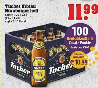 trinkgut Tucher Urbräu Nürnberger Hell Angebot