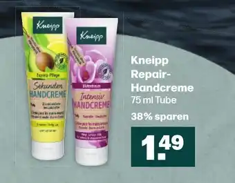 Handelshof Kneipp Repair-Handcreme 75 ml Tube Angebot