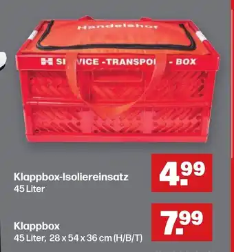 Handelshof Klappbox 45 Liter, 28 x 54 x 36 cm (H/B/T) Angebot