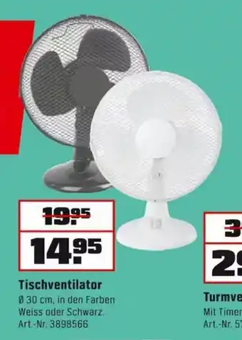 OBI SALE Tischventilator Angebot