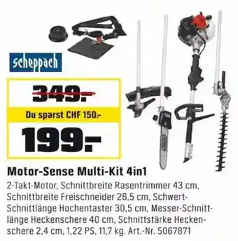 OBI scheppach Motor-Sense Multi-Kit 4in1 Angebot