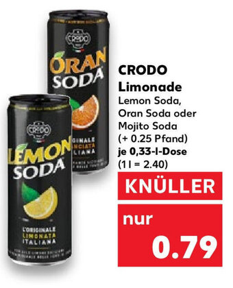 Kaufland CRODO Limonade 0,33 l Dose Angebot