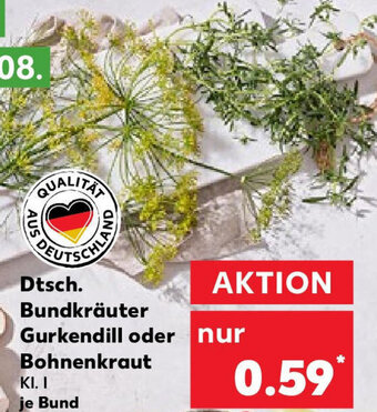 Kaufland Dtsch. Bundkräuter Gurkendill oder Bohnenkraut Angebot