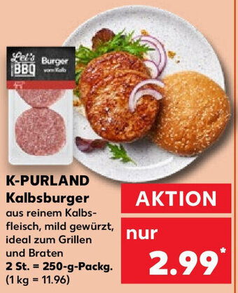 Kaufland K-PURLAND Kalbsburger 250 g Packg. Angebot