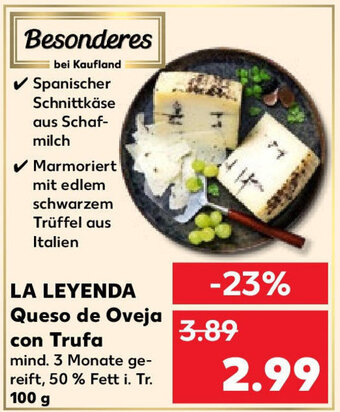 Kaufland LA LEYENDA Queso de Oveja con Trufa 100 g Angebot