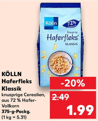 Kaufland KÖLLN Haferfleks Klassik 375 g Packg. Angebot