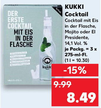 Kaufland KUKKI Cocktail 3 x 275 ml Fl. Angebot