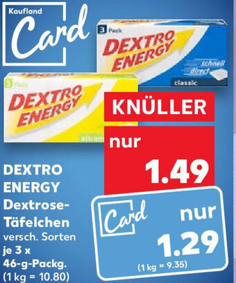 Kaufland DEXTRO ENERGY Dextrose Täfelchen 3 x 46-g-Packg. Angebot