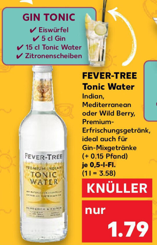 FEVERTREE Tonic Water 0,5 LFl. Angebot bei Kaufland