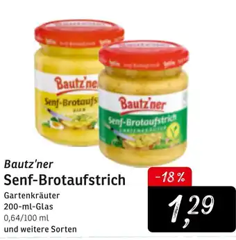 KONSUM Bautz'ner Senf Brotaufstrich 200ml Angebot