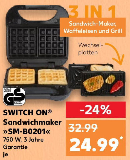 SWITCH ONⓇ Sandwichmaker >>SMB0201