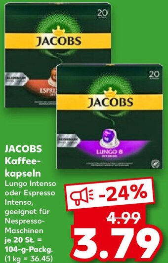 Kaufland JACOBS Kaffeekapseln 104 g Packg. Angebot