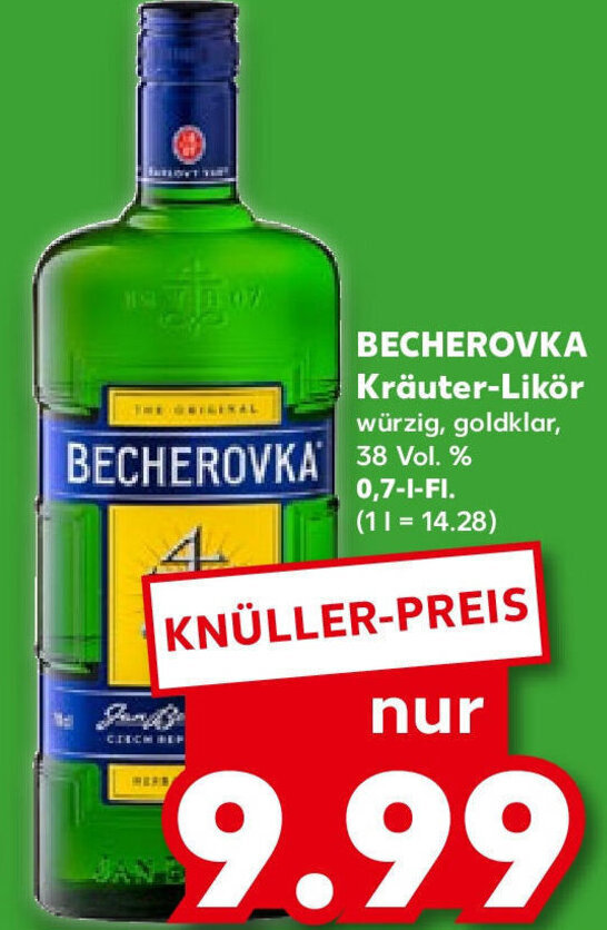 BECHEROVKA Kräuter-Likör 0,7 L-Fl. Angebot bei Kaufland