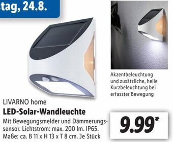 Lidl LIVARNO home LED-Solar-Wandleuchte Angebot