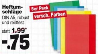 Repo Markt Heftumschläge DIN A5, 5er Pack Angebot