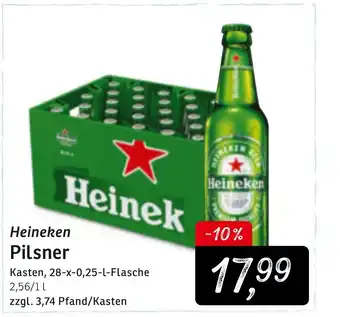 KONSUM Heineken Pilsner 28x0,25L Angebot