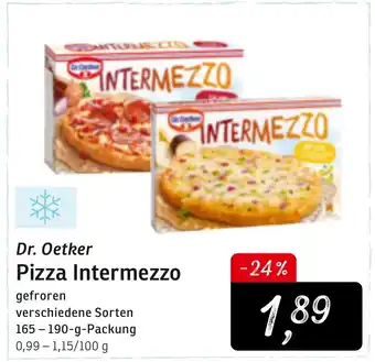 KONSUM Dr. Oetker Pizza Intermezzo 165-190g Angebot