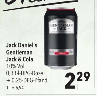 CITTI Markt Jack Daniel's Gentleman Jack & Cola 10% Vol. 0,33-l Angebot