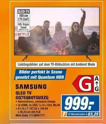 Expert Samsung Qled Tv Gq75q60tguxzg Angebot