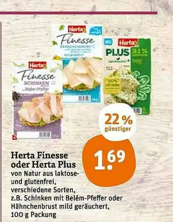 tegut Herta Finesse Oder Herta Plus Angebot