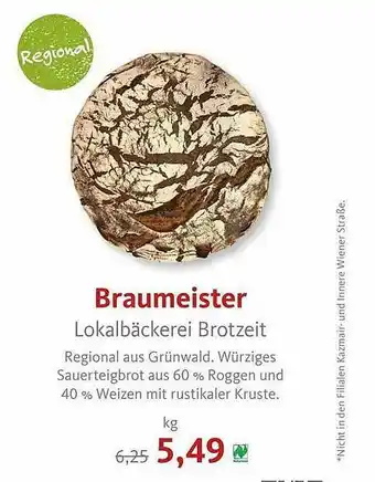 VollCorner Biomarkt Braumeister Lokalbäckerei Brotzeit Angebot