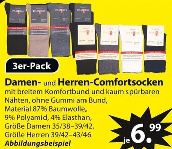Famila Nord Ost Damen- und Herren-Comfortsocken 3er-Pack Angebot