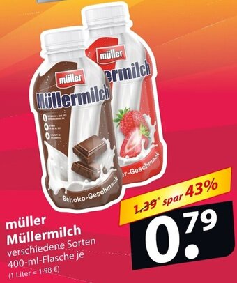 Famila Nord Ost müller Müllermilch 400-ml-Flasche Angebot