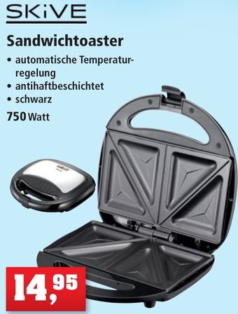 Thomas Philipps SKIVE Sandwichtoaster 750 Watt Angebot