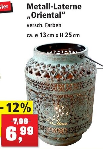Thomas Philipps Metall-Laterne ,,Oriental" Angebot