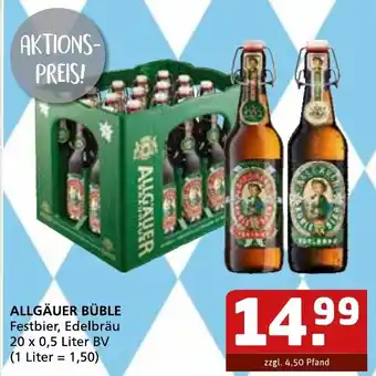 Getränke Quelle Allgäuer Büble 20x0,5L Angebot