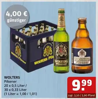 Getränke Quelle Wolters Pilsener 20x0,5L/30x0,33L Angebot