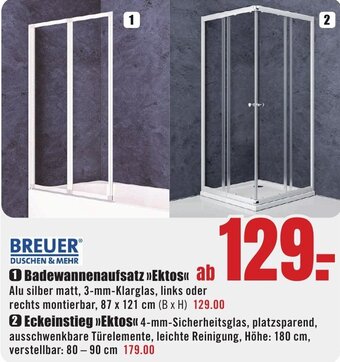 B1 Discount Baumarkt BREUER Badewannenaufsatz >>Ektos<< Angebot