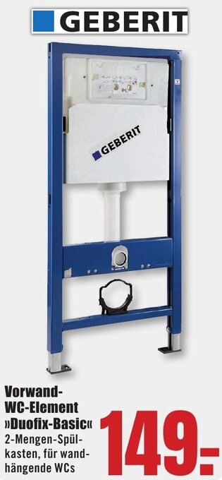 B1 Discount Baumarkt GEBERIT Vorwand-WC-Element >>Duofix-Basic<< Angebot