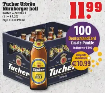 trinkgut Tucher Urbräu Nürnberger Hell 20x0,5L Angebot